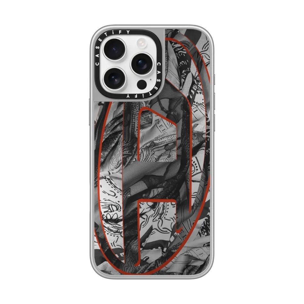 CASETIFY DIESEL Monochrome Bandana Oval D Case
